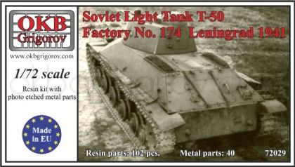1/72 Soviet Light Tank T-50, Factory No. 174  Leningrad 1941
