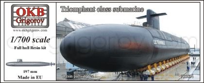 1/700 Triomphant class submarine