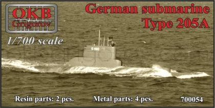 1/700 German submarine Type 205A