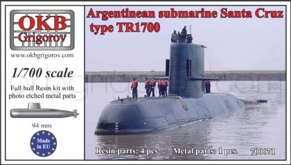 1/700 Argentinean submarine type TR1700