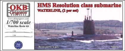 HMS Resolution class submarine,WATERLINE, (2 per set)