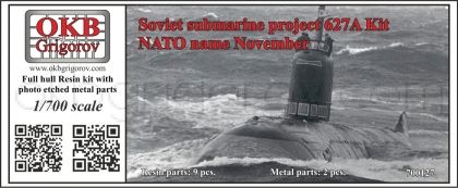 1/700 Soviet submarine project 627A Kit (NATO name November)