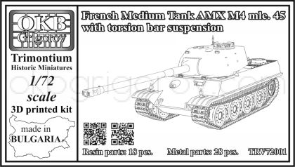 1/72 French Medium Tank AMX M4 mle. 45 with torsion bar suspension (TRV72001)