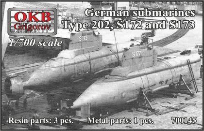 1/700 German submarines Type 202, S172 and S173 (N700145)