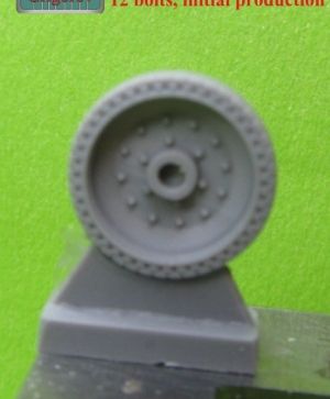 1/72 Wheels for T-34,12 bolts, initial production