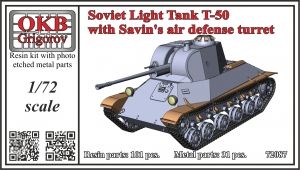 1/72 Soviet Light Tank T-50, with Savin's air defense turret