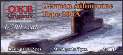 1/700 German submarine Type 206A
