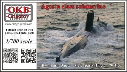 1/700 Agosta class submarine