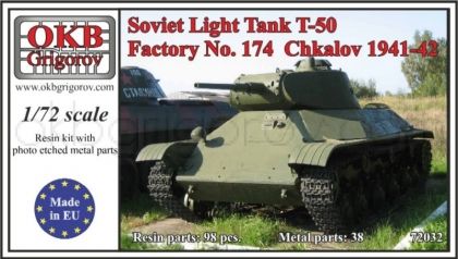 1/72 Soviet Light Tank T-50, Factory No. 174  Chkalov 1941-42