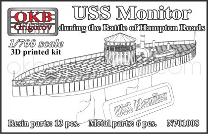 1/700 USS Monitor, during the Battle of Hampton Roads (N701008)