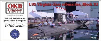1/700 USS Virginia class submarine, Block III