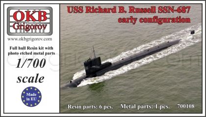 1/700 USS Richard B. Russell SSN-687, early configuration