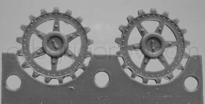1/72 Sprockets for Pz.V Panther, 17 tooth type 2