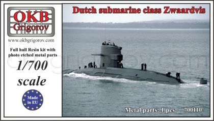 1/700 Dutch submarine class Zwaardvis