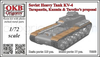 1/72 Soviet Heavy Tank KV-4, Tarapantin, Kuzmin & Tarotko’s proposal