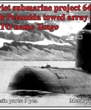 1/700 Soviet submarine project 641 B Som with Pelamida towed array sonar (NATO name Tango)