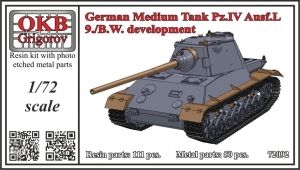 1/72 German Medium Tank Pz.IV Ausf.L, 9./B.W. development (V72092)
