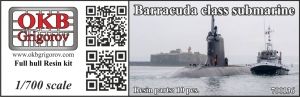 1/700 Barracuda class submarine