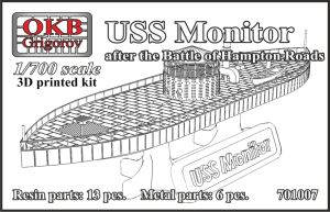 1/700 USS Monitor, after the Battle of Hampton Roads (N701007)